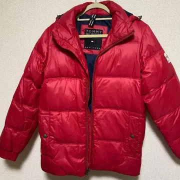 TOMMY HILFIGER 레드 다운 자켓 L 사이즈