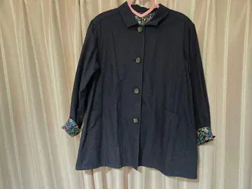 미나토의 텐란카이 네이비 자켓 리버티 안감 꽃무늬 타나론 원단