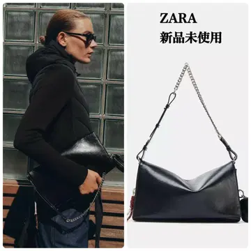 ZARA 멀티 참 숄더백 택 포함 새상품 블랙