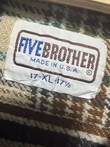 파이브브라더 플란넬 셔츠 초레어 XL 고배색 90s 80s 긴팔 셔츠