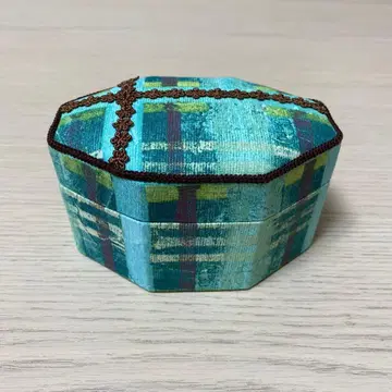 컬트나주 패브릭 소재 팔각형 박스 청록색