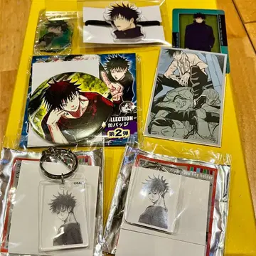 주술회전 후시구로 메구미 세트 컬렉션 캔뱃지 어텐션 스티커