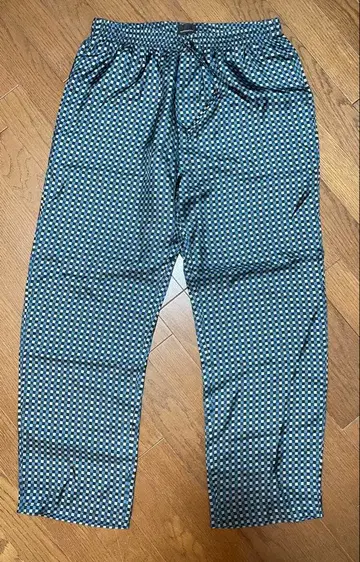 BANANATIME 체크 무늬 이지 팬츠 M