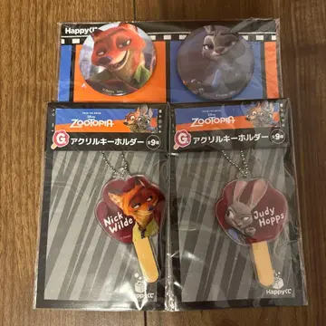 주토피아 주디 닉 제일복권 캔뱃지 아크릴 키링