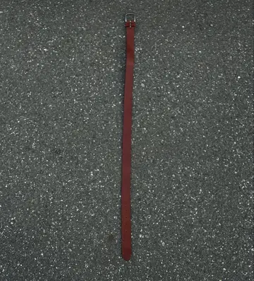 가죽 브라운 벨트 5개 구멍 핑 버클