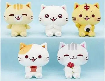 냥냥단 볼체인 부착 봉제 인형 전 5종 세트