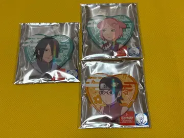 NARUTO BORUTO x 산리오 하트 캔뱃지 사스케, 사쿠라, 사라다