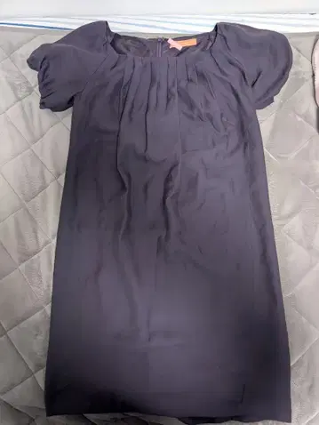 다크 퍼플 반팔 블라우스 사이즈 38