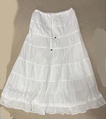 롱 스커트 화이트