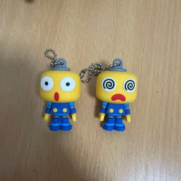 트론에 고분 러버 마스코트 키링 2세트 락맨 돌진