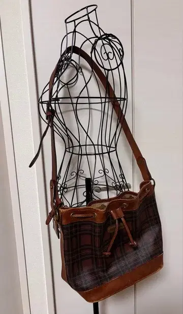 폴로 랄프로렌 숄더백 복조리 체크