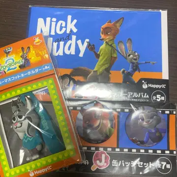 주토피아 러버 마스코트 스티커 캔뱃지