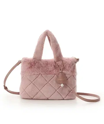 퀼팅 퍼 백 핑크