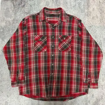 좋은 배색 90s USA제 FIVE BROTHER 플란넬 셔츠 XL