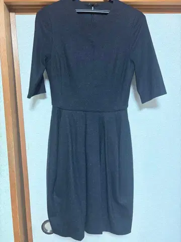 요코찬 울 원피스 크루넥 그레이 38