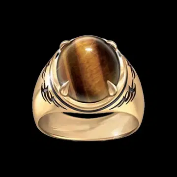 [ A021 ] 반지 남성용 여성용 골드 타이거 액세서리 20호