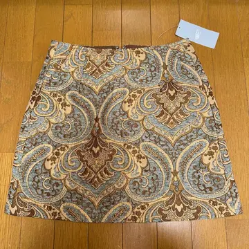 Ray BEAMS 다마스크 무늬 미니 스커트