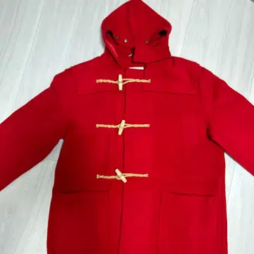 레어 1990년대 데드스탁 Montgomery 더플 코트 빨간색