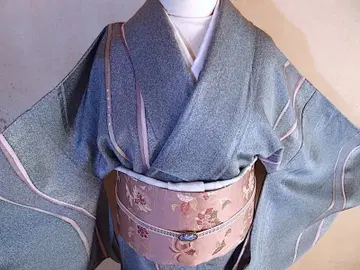 염색 코몬 (세로 요로케 문) 화장 65 순수 실크 새상품급