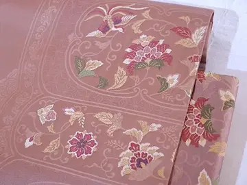 직조 나고야 오비 (아라베스크 당화문) 길이 366 순수 실크 새상품급