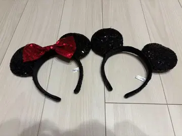 스팽글 머리띠 미키 미니 세트