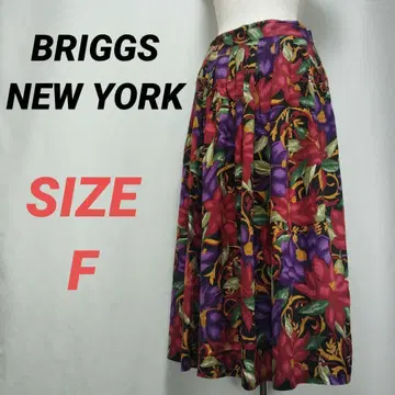 BRIGGS 브릭스 꽃무늬 롱 스커트 올 패턴 플레어 빈티지