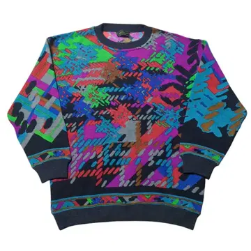 LEONARD HOMME 레오나르 니트 이탈리아제 크레이지 패턴