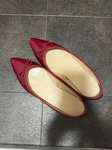 레드 플랫슈즈 S 사이즈
