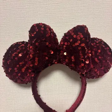 미니 마우스풍 스팽글 머리띠