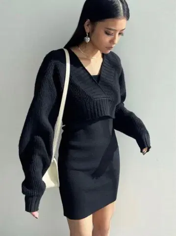 EMODA 크로스 커버 2피스 세트 원피스