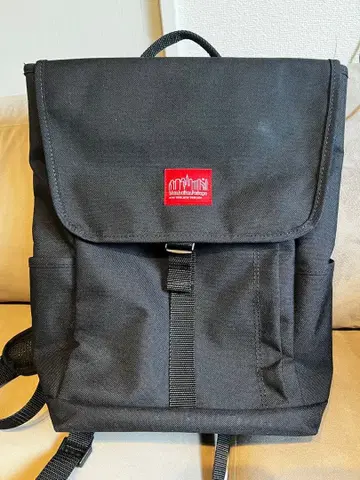 블랙 나일론 백팩 플랩식