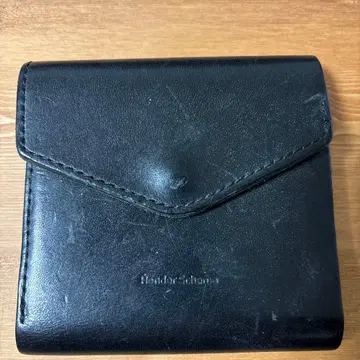 블랙 가죽 3단 폴더형 지갑