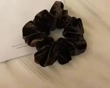 헤어 스크런치 빈티지 벨벳 무지 헤어 루프