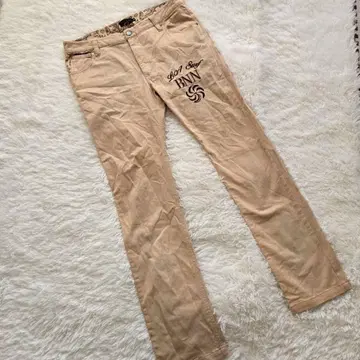 [ BANANA SEVEN ] XL 브라운 계열 로고 자수 치노 팬츠