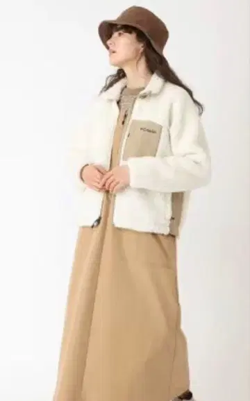 새상품급 컬럼비아 여성용 플리스 자켓 M 베이지