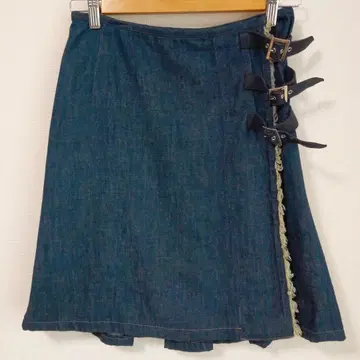 [ 새상품급 ] 잉게보그 데님 랩스커트 리메이크