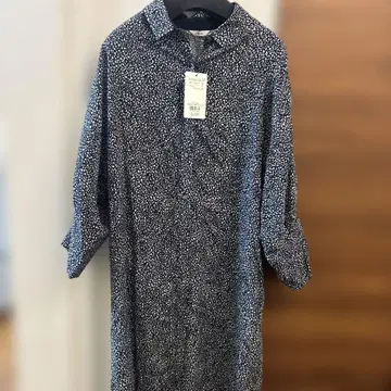 [미사용 새상품] jines 미니 꽃무늬풍 7부 소매 셔츠 원피스