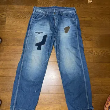 데미지 가공 데님 팬츠 34 x 30