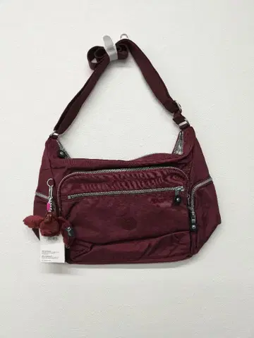 Kipling 숄더백 버건디