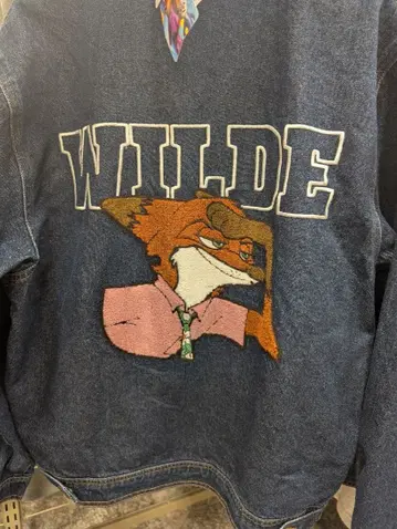 주토피아 2 닉 와일드 데님 자켓 아우터 자수 영화 디즈니