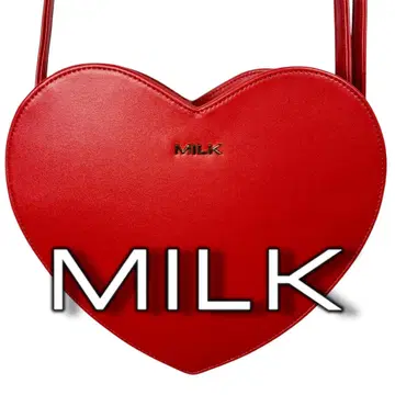 [ 새상품급 ] MILK 하트 숄더백 빨간색 밀크