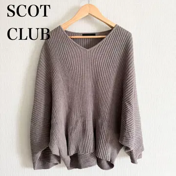 [ SCOT CLUB ] 야마다야 V넥 돌먼 니트 티셔츠 루즈핏