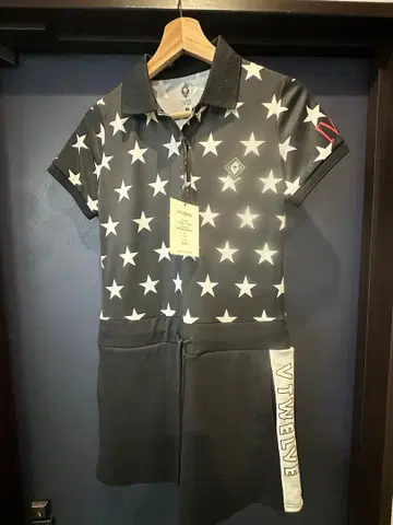 VTWELVE 별 패턴 폴로 원피스 S