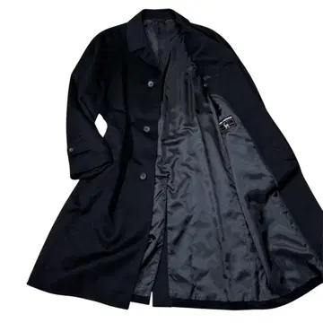 PURECASHMERE 캐시미어 100% 히요쿠 스텐카라 코트 블랙 XL