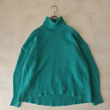 BEAUTY&YOUTH 울 캐시미어 아쿠아 터틀넥 니트 풀오버