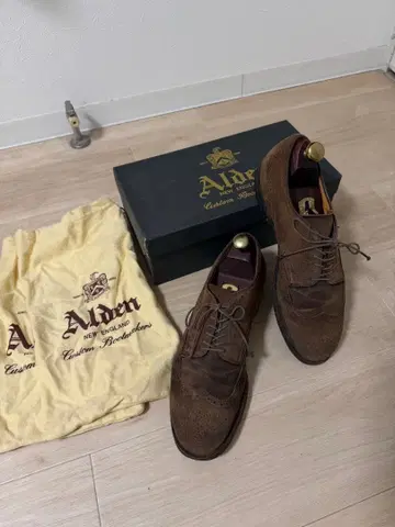 Alden 브라운 스웨이드 윙 팁