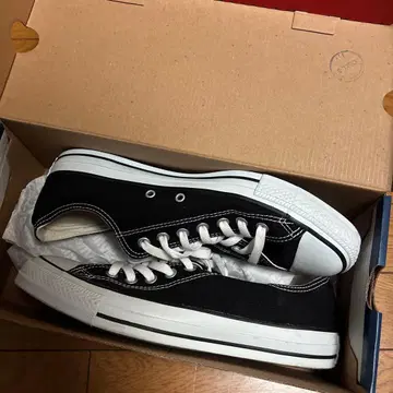 블랙 캔버스 로우컷 스니커즈