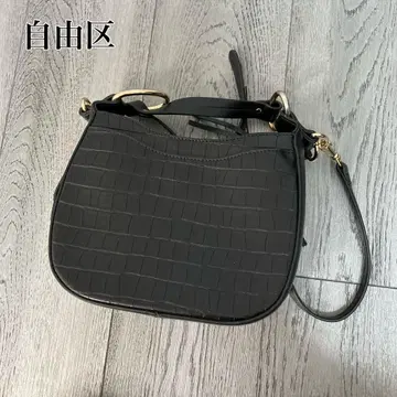 자유구 엠보 가죽 숄더백