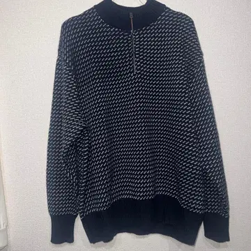 evistab 버즈아이 니트 하프 지퍼