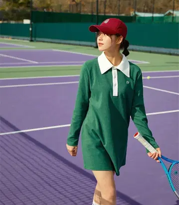 츄 원피스 테니스 폴로 팬츠 포함 한국 패션